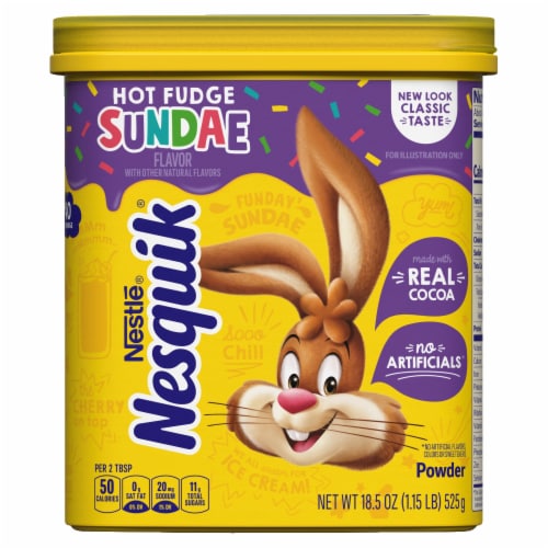 Nesquik® Hot Fudge Sundae Powdered Drink Mix Perspective: front