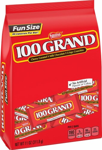 100 Grand Chocolate Candy Bars Perspective: front