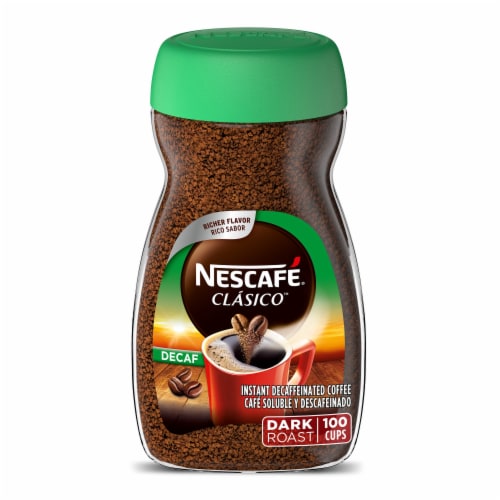 NESCAFÉ CLÁSICO Decaf Dark Roast Instant Coffee Perspective: front