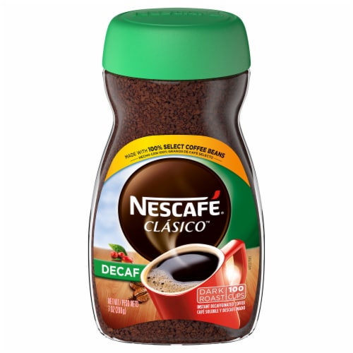 NESCAFÉ CLÁSICO Decaf Dark Roast Instant Coffee Perspective: front