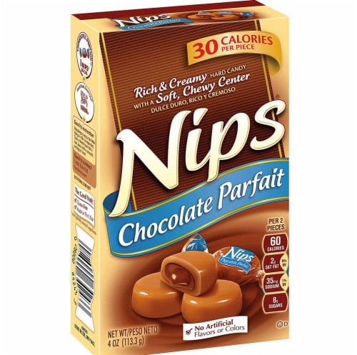 Nips Chocolate Parfait Hard Candies Perspective: front