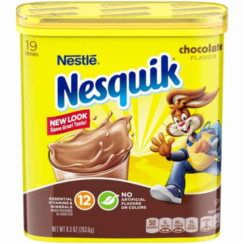 Nesquik® Chocolate Powdered Drink Mix Perspective: front