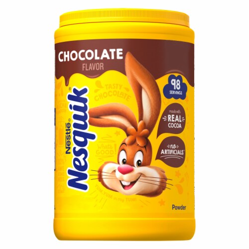Nesquik Chocolate Flavored Powder Drink Mix Perspective: front