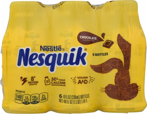 Nesquik Chocolate Low Fat Milk Perspective: front