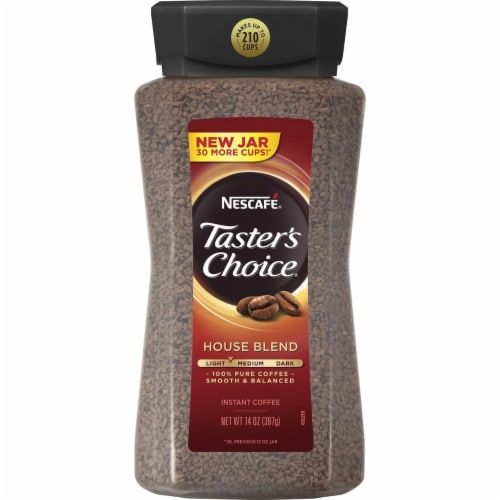 Taster's Choice Original Gourmet Instant Coffee 14 Oz, Pack of 4 Perspective: front