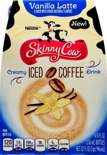Skinny Cow Vanilla Latte Iced Coffee Drink Perspective: front