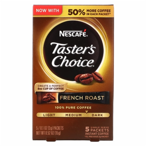 Nescafe Taster s Choice French Roast Instant Coffee Packets 5 ct 0.1 oz Foods Co