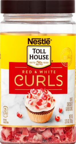 Nestle Toll House Red & White Chocolate Curls Perspective: front