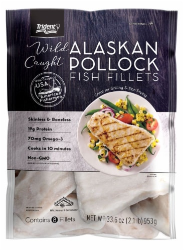 Trident Wild Caught Alaskan Pollock Fish Fillets Perspective: front