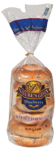 Nature Grain Blueberry Bagels Perspective: front
