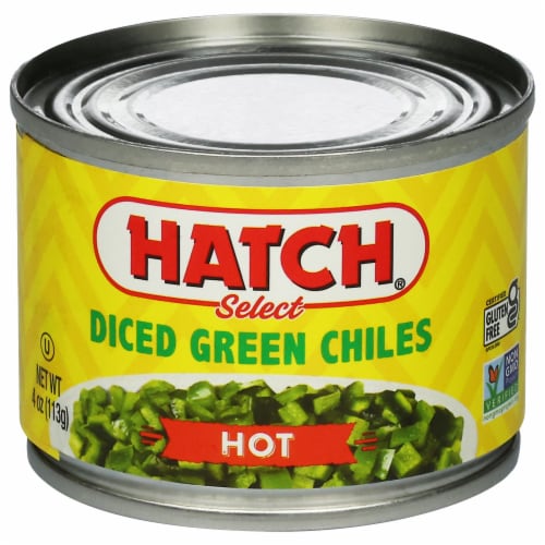 Hatch® Select Hot Diced Green Chiles Perspective: front