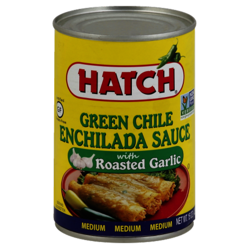 Hatch Medium Green Chile Enchilada Sauce with Roasted Garlic Perspective: front