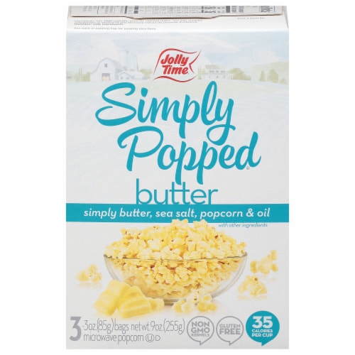 Jolly Time® Simply Popped® Butter Microwave Popcorn Perspective: front
