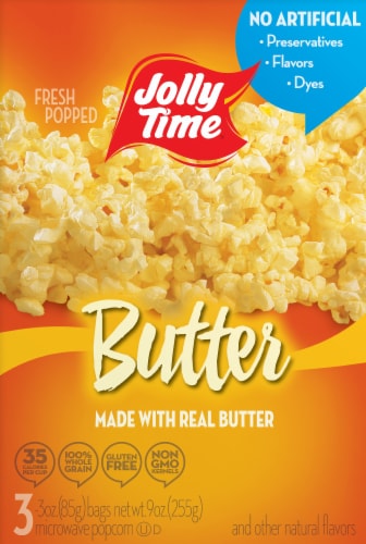 Jolly Time Original Butter Popcorn Bags Perspective: front