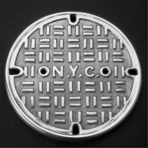 Godinger N.Y.C. Manhole Cover Trivet Perspective: front