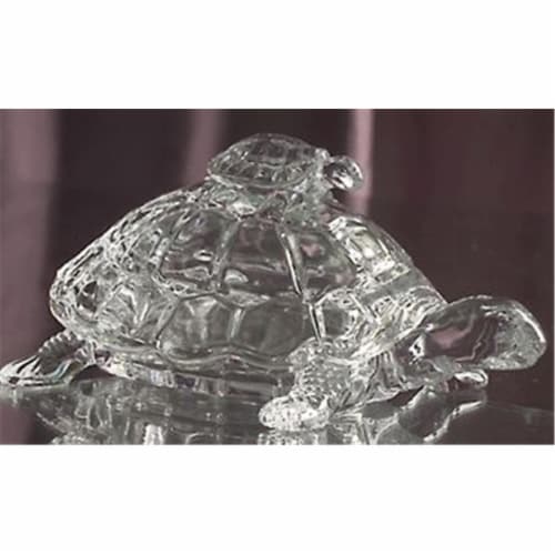 Godinger Crystal Turtle Candy Box Perspective: front