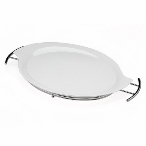 Godinger 6387 Natura Serving Tray Perspective: front