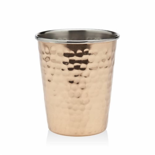 Godinger Julep Hammered Cup, Copper Mint Perspective: front