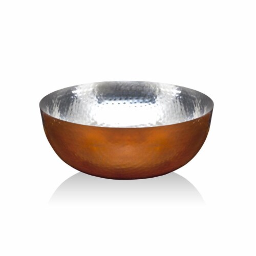 Godinger 19463 Hammered Salad Bowl, Copper Perspective: front
