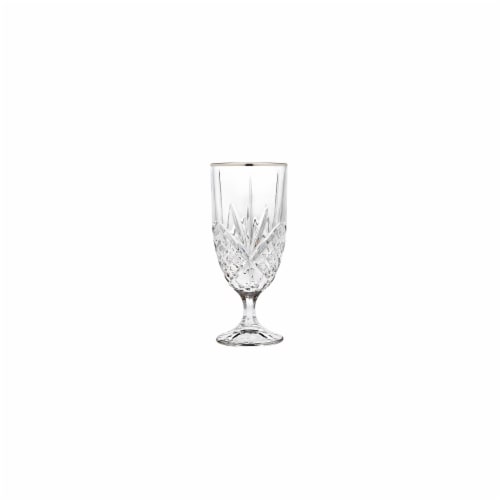 Godinger Dublin Crystal Platinum Iced Tea Beverage Glasses- Set Of 4 Perspective: front