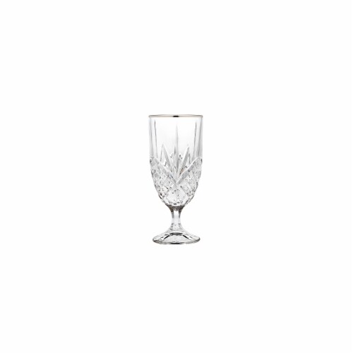 Godinger  Dublin Crystal Platinum Iced Tea Beverage Glasses- Set Of 4 Perspective: front