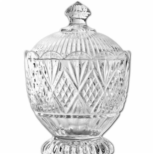 Godinger 25933 Dublin Crystal Covered Box Perspective: front
