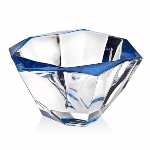 Godinger 42834 Dorian Blue Accent Bowl Perspective: front