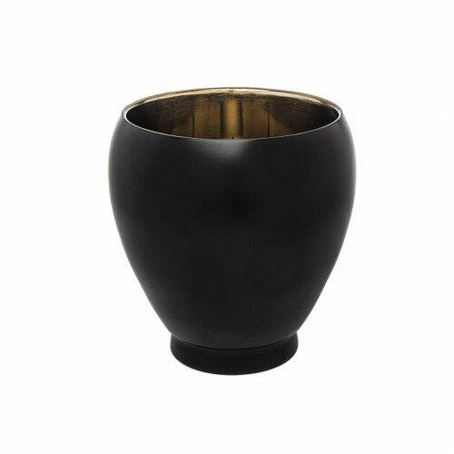 Godinger 59050 Nero Doro Ice Bucket with Tong Perspective: front