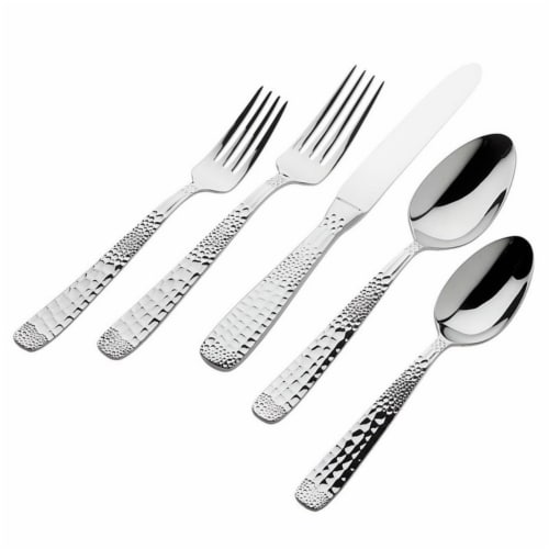 Godinger 84256 20 Piece Donatella 18-10 Stainless Steel Flatware Set Perspective: front