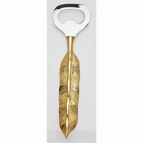 Godinger 90473 Feather Bottle Opener - Gold Perspective: front