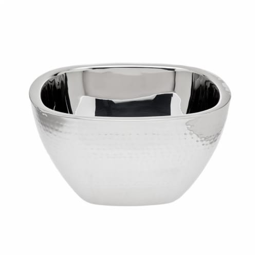 Godinger 91700 Hammered Double Wall Fruit Bowl Perspective: front