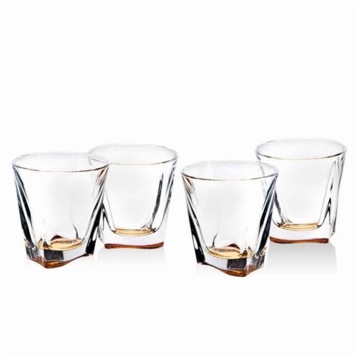 Godinger 9 oz Brookdale Amber DOF Ceska Glasses Perspective: front