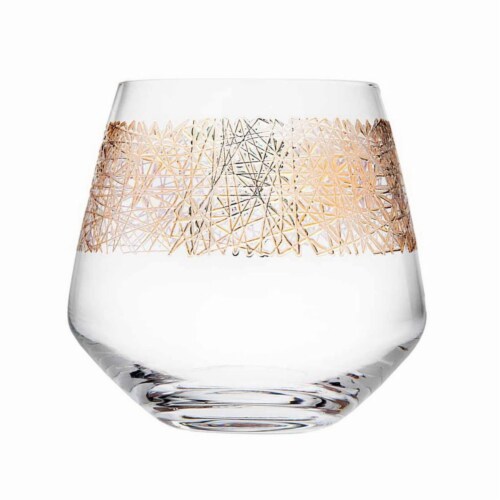 Godinger 13oz Eclipse Gold Tumbler - Set of 4 Perspective: front