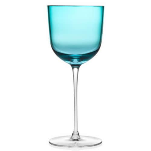 Godinger Rondo Sea Blue Goblet 11oz Perspective: front