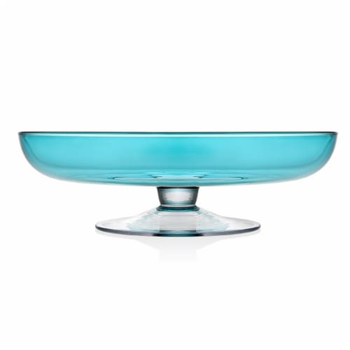 Godinger 99957 14 in. Rondo Sea Blue Bowl Perspective: front