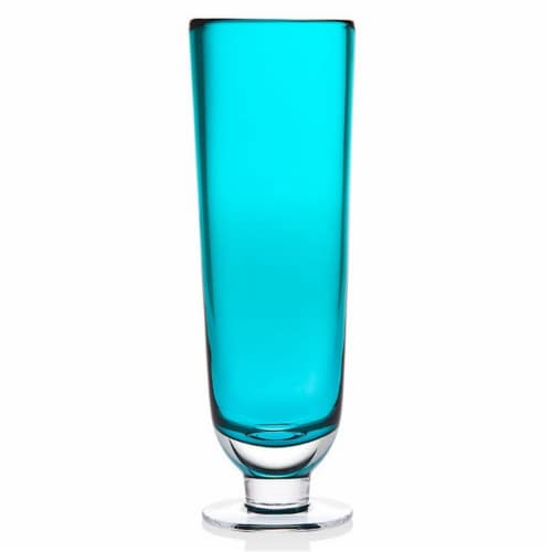 Godinger 99958 13.5 oz Rondo Sea Blue Champagne Flutes - Set of 4 Perspective: front