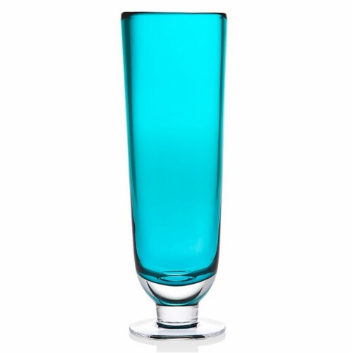 Godinger 99958 13.5 oz Rondo Sea Blue Champagne Flutes - Set of 4 Perspective: front