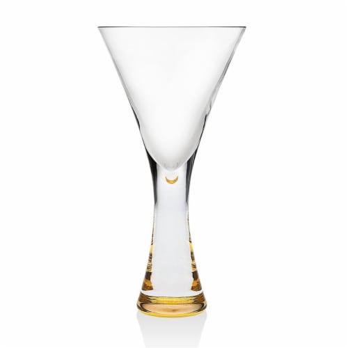 Godinger 9 oz Finley Gold Goblet - Set of 2 Perspective: front