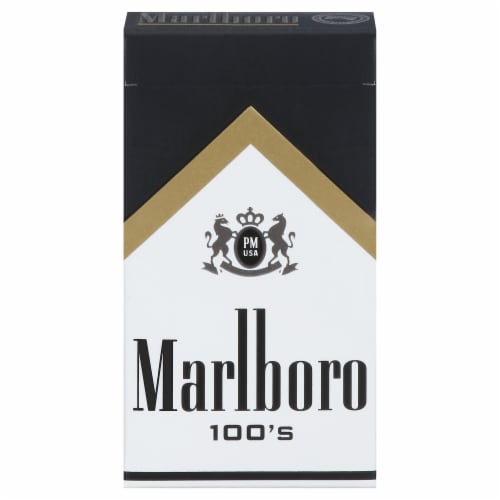 Marlboro Black Gold 100's Cigarettes Perspective: front