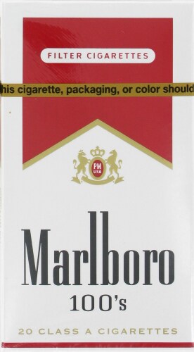 Marlboro Red Label 100's Cigarettes Perspective: front