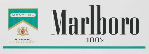 Marlboro Menthol Gold 100s Cigarettes Perspective: front