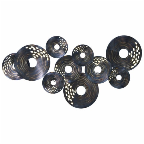 Empire Art Direct ADM-6018-2545-R Flan Hand Painted Etched Metal Wall Sculpture Perspective: front