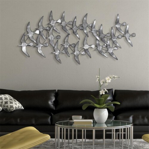 Empire Art Direct ADM-6093A-2553-R Flock Hand Painted Etched Metal Wall Sculpture Perspective: front