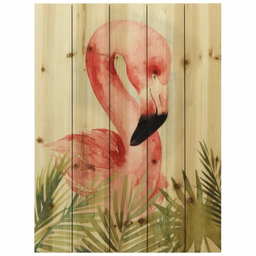 Empire Art Direct ADL-114694-2418 24 x 18 in. Watercolor Flamingo I Arte De Legno Digital Pri Perspective: front