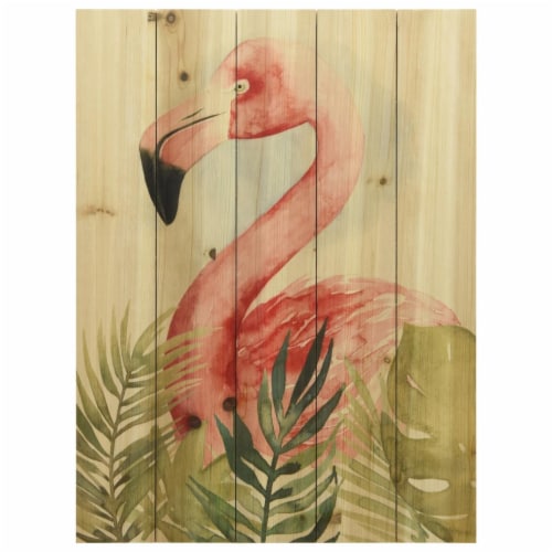 Empire Art Direct ADL-114695-2418 24 x 18 in. Watercolor Flamingo II Arte De Legno Digital Pr Perspective: front