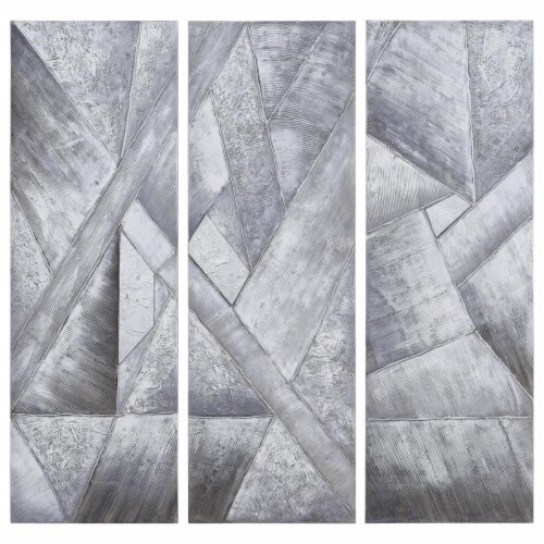 Empire Art Direct MAR-CB7893-2060-3F Diamonds Textured Metallic Hand Painted Wall Art by Mart Perspective: front