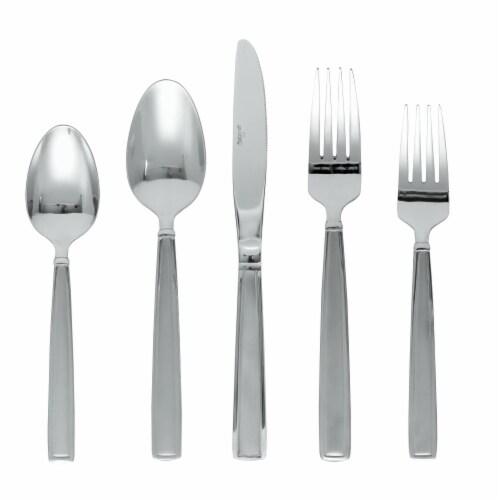 Pfaltzgraff Delano Frost Flatware Set 20 Piece Perspective: front