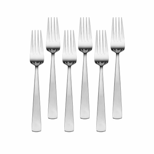 Pfaltzgraff Danford Dinner Forks 6 Pack - Silver Perspective: front