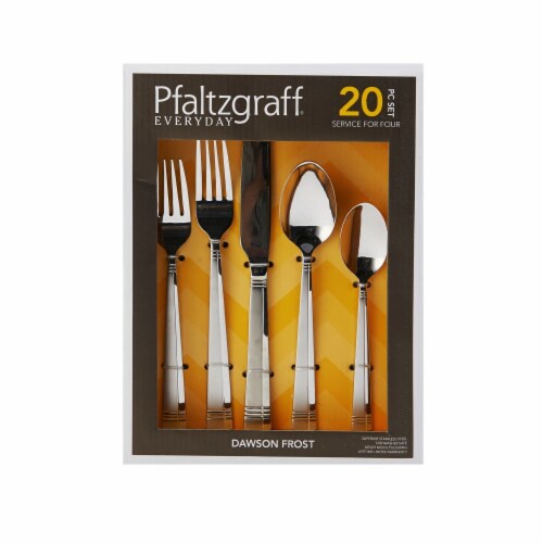 Ffaltzgraff Dawson Frost Everyday Flatware Set Perspective: front