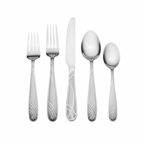 Pfaltzgraff Stainless Steel Flatware - Hoopla Frost Perspective: front